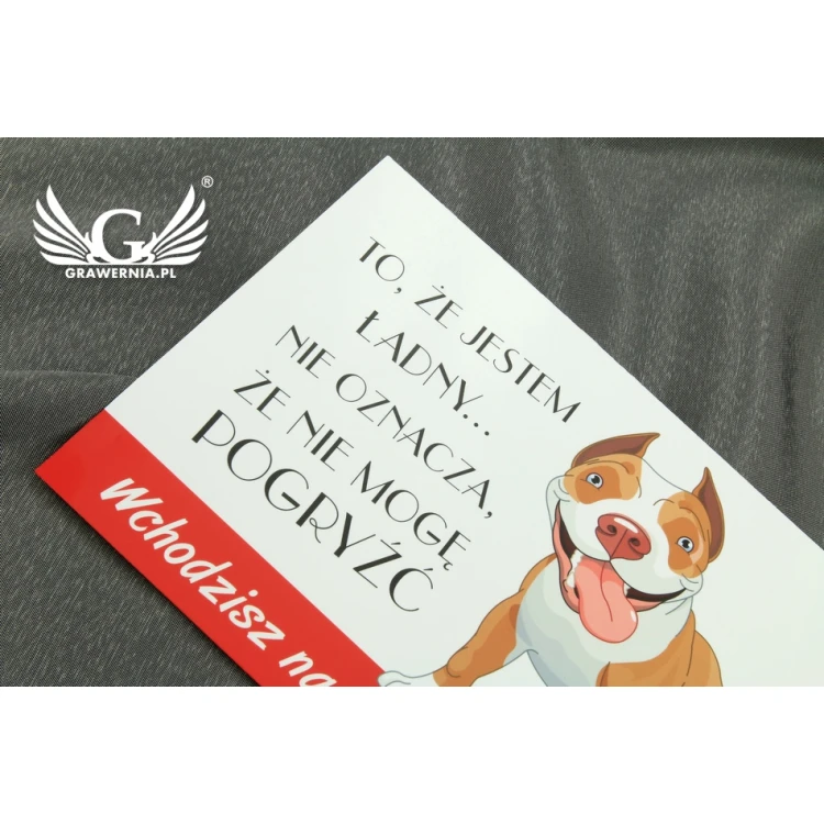 Warning sign - bad dog - PVC material - dim. 210x150mm - TZP004