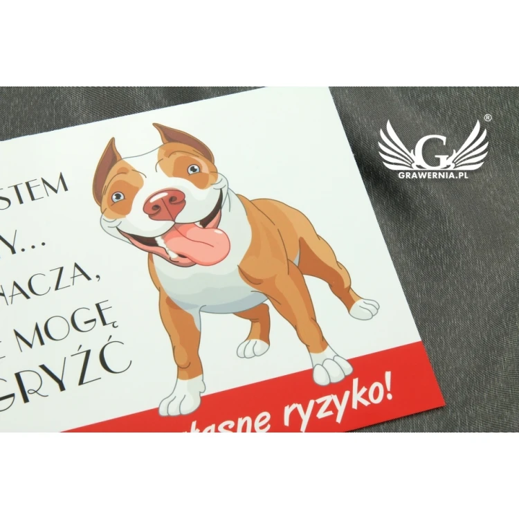 Warning sign - bad dog - PVC material - dim. 210x150mm - TZP004