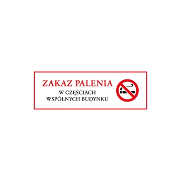 No Smoking - Warning Sign dimensions 210x70mm - PVC - UV color print - TAB162