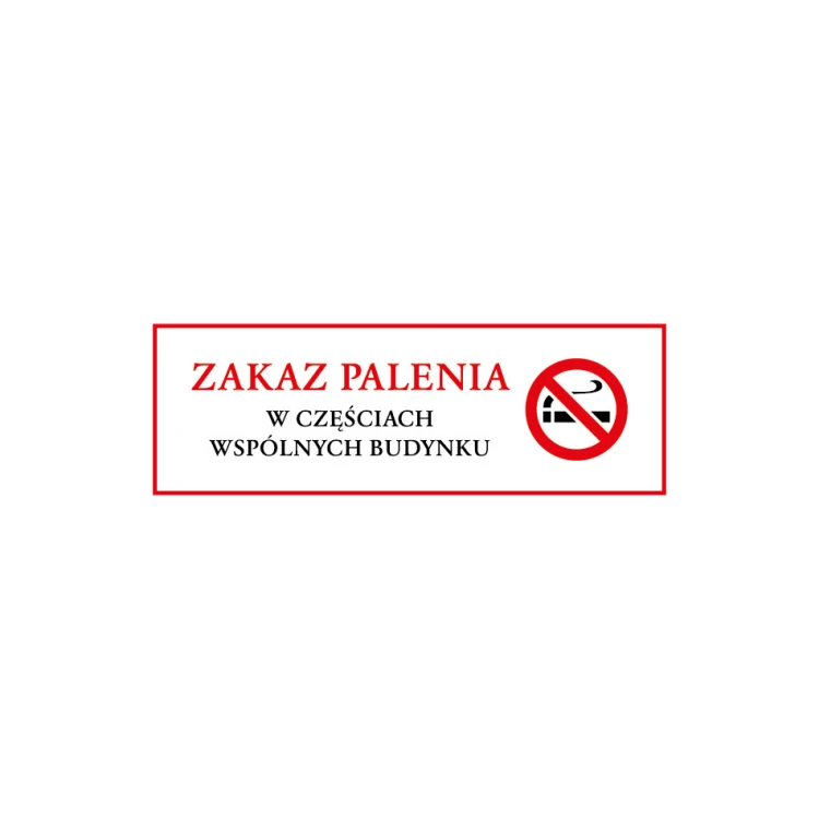 No Smoking - Warning Sign dimensions 210x70mm - PVC - UV color print - TAB162