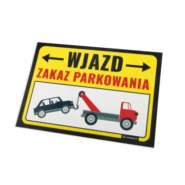 No Parking Warning Sign PVC 3mm - dim. 420x297mm (A3) - UV print - TOZ002