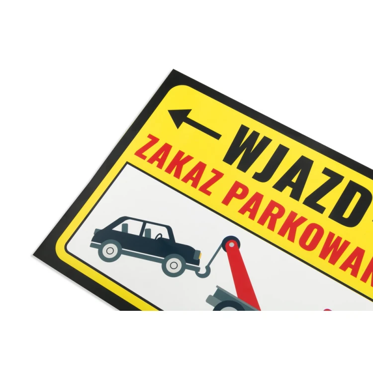 No Parking Warning Sign PVC 3mm - dim. 420x297mm (A3) - UV print - TOZ002