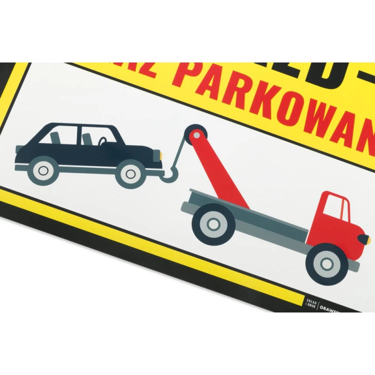 No Parking Warning Sign PVC 3mm - dim. 420x297mm (A3) - UV print - TOZ002
