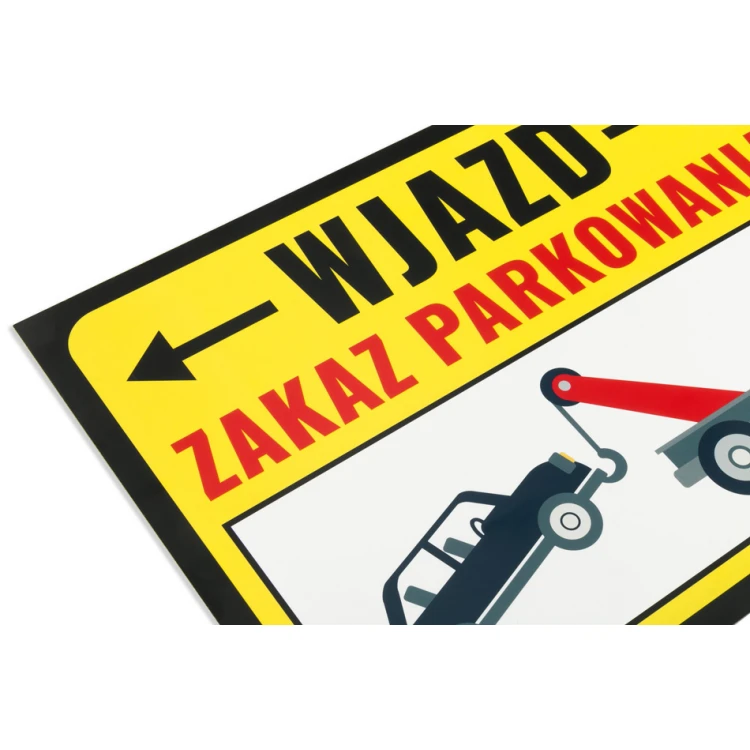 No Parking Warning Sign PVC 3mm - dim. 420x297mm (A3) - UV print - TOZ002