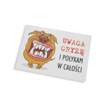 Warning sign - bad dog - PVC material - size 210x150mm - TZP002