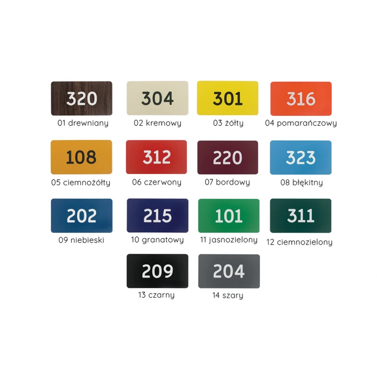 Multicolor Door Plate with Replaceable Insert - size 100x76mm - SPD040