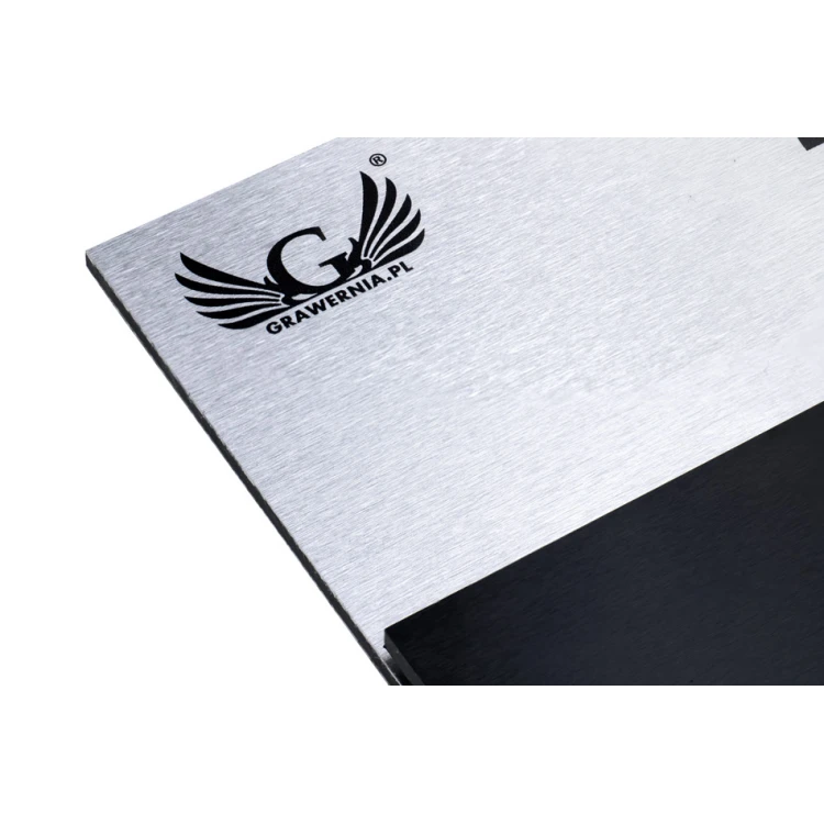 Door sign with custom text and Braille script - size 214x140mm - Dibond and PVC - TAB462