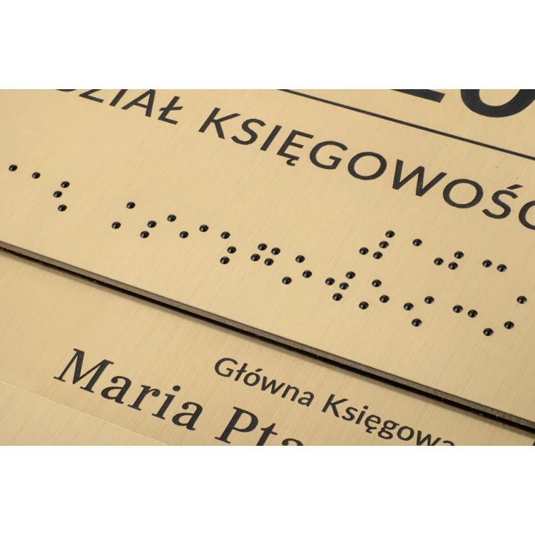 Door sign with interchangeable inserts and Braille alphabet - size 148x210mm - SPD041