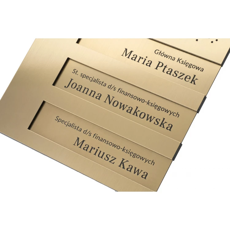 Door sign with interchangeable inserts and Braille alphabet - size 148x210mm - SPD041