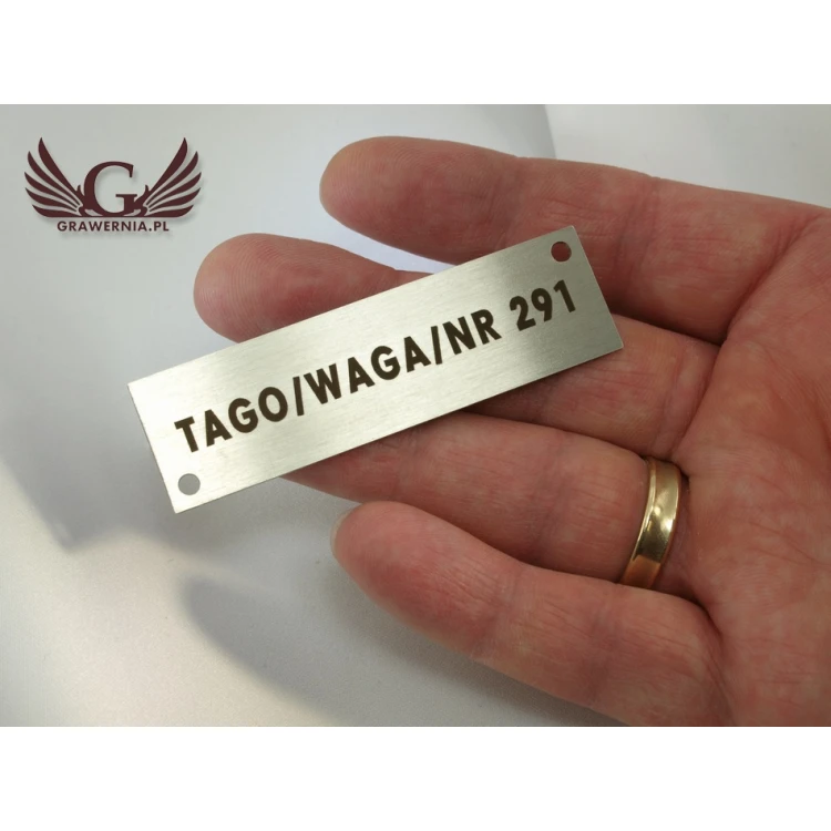 Steel plate for products - size 70x20x1mm
