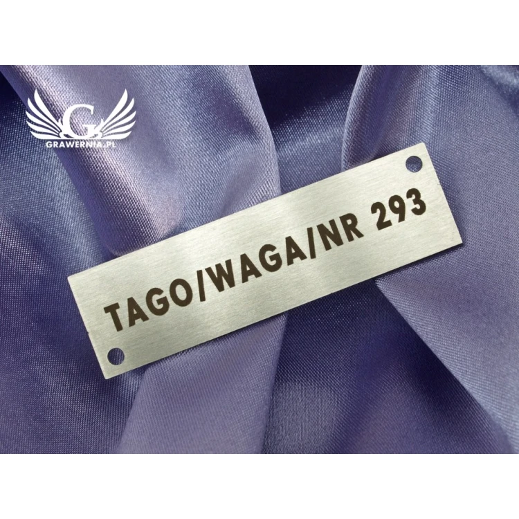 Steel plate for products - size 70x20x1mm