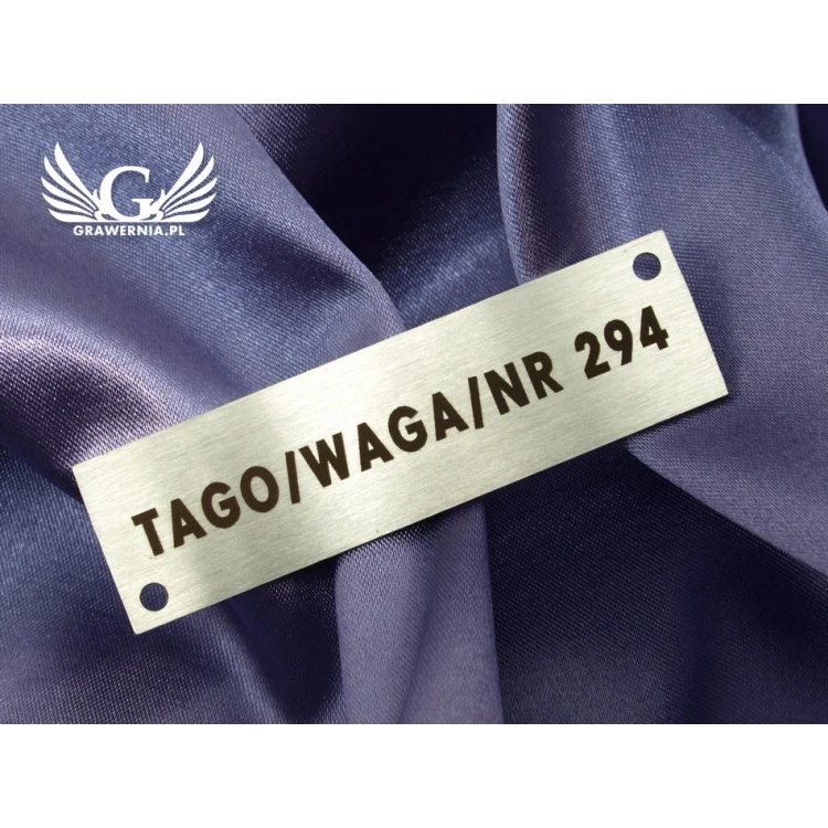 Steel plate for products - size 70x20x1mm