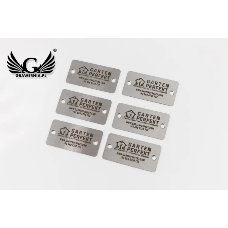 STEEL PLATE for products - dim. 60x30x1mm - TAB077