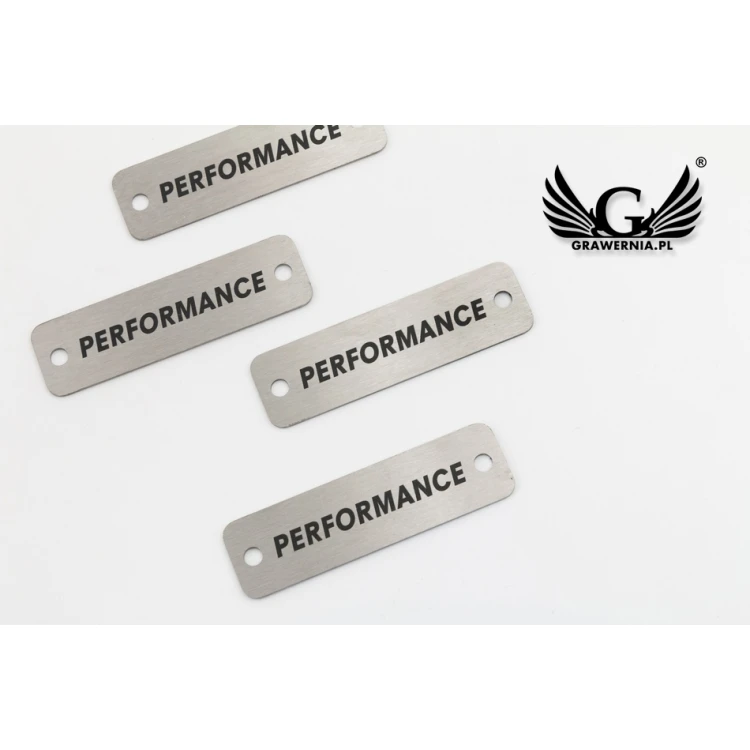 Metal plate for products - size 70x20x1mm - TAB084