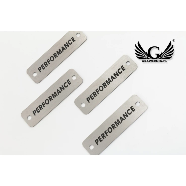 Metal plate for products - size 70x20x1mm - TAB084