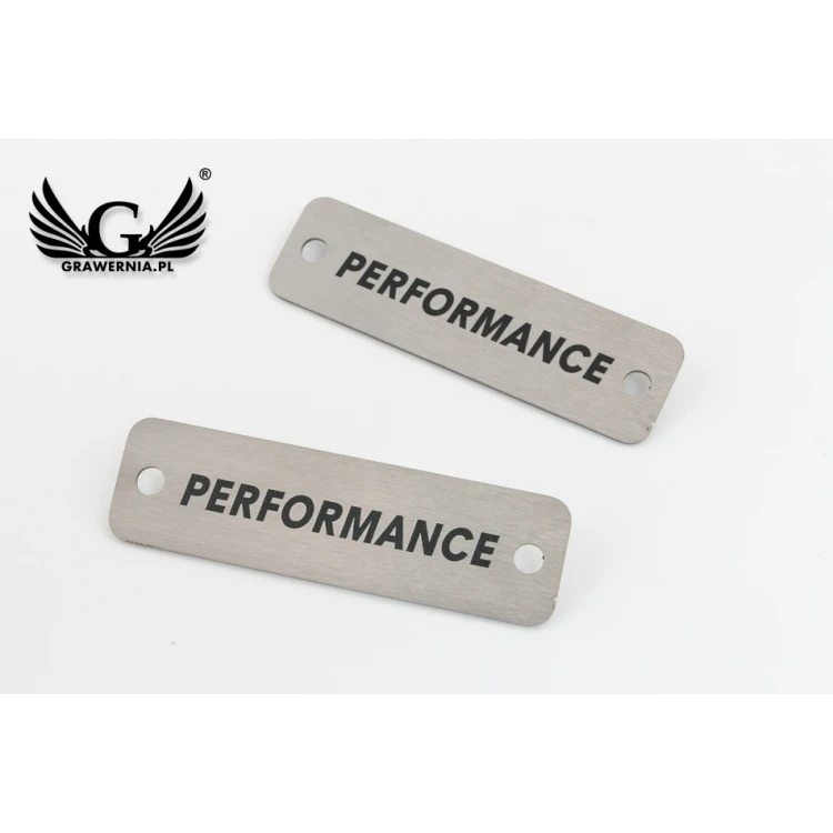 Metal plate for products - size 70x20x1mm - TAB084