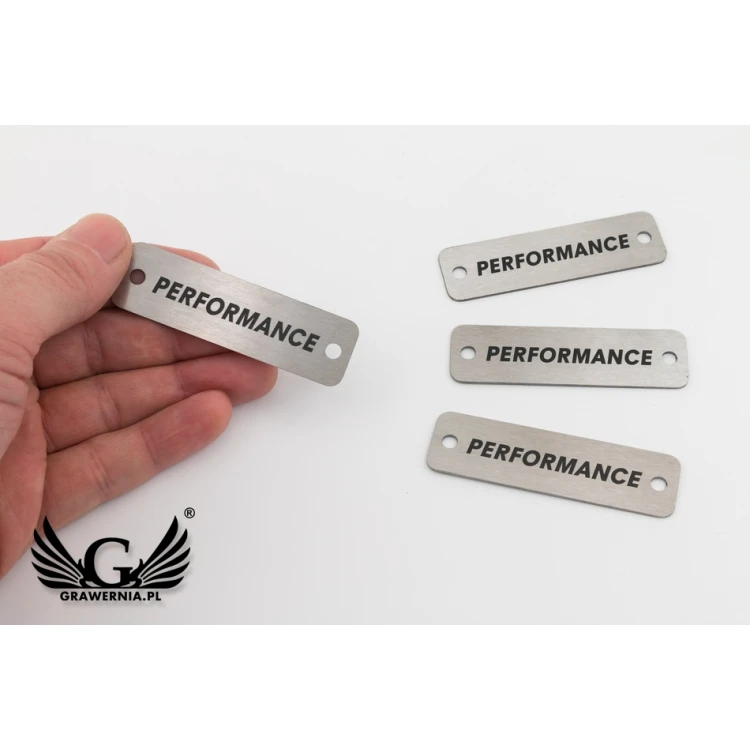 Metal plate for products - size 70x20x1mm - TAB084