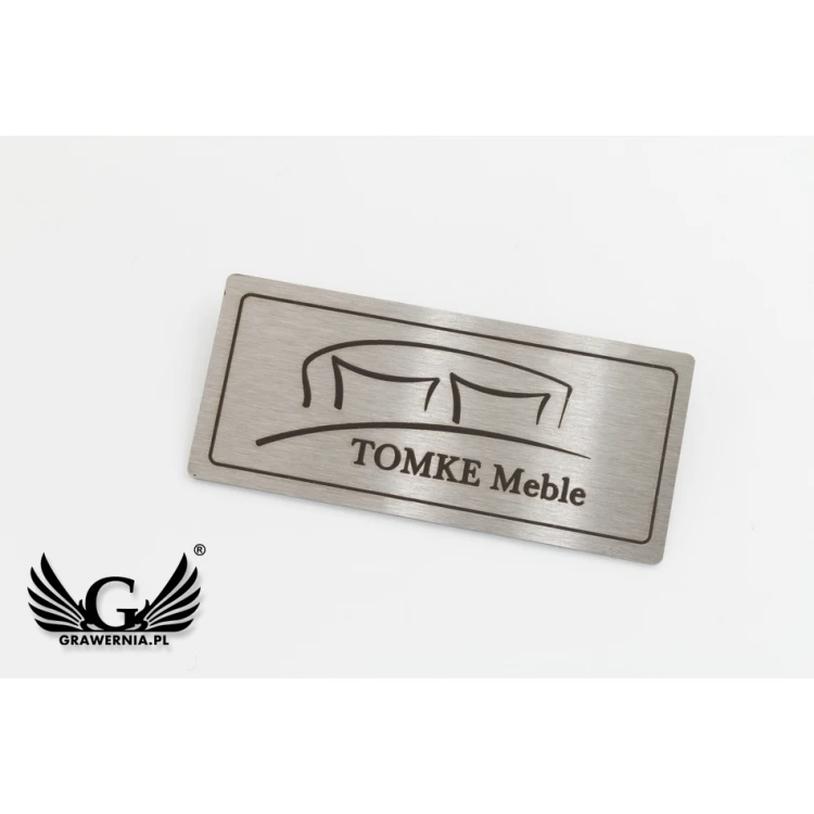 Engraved Steel Plate for Products - Size 52x23x1mm - TAB087