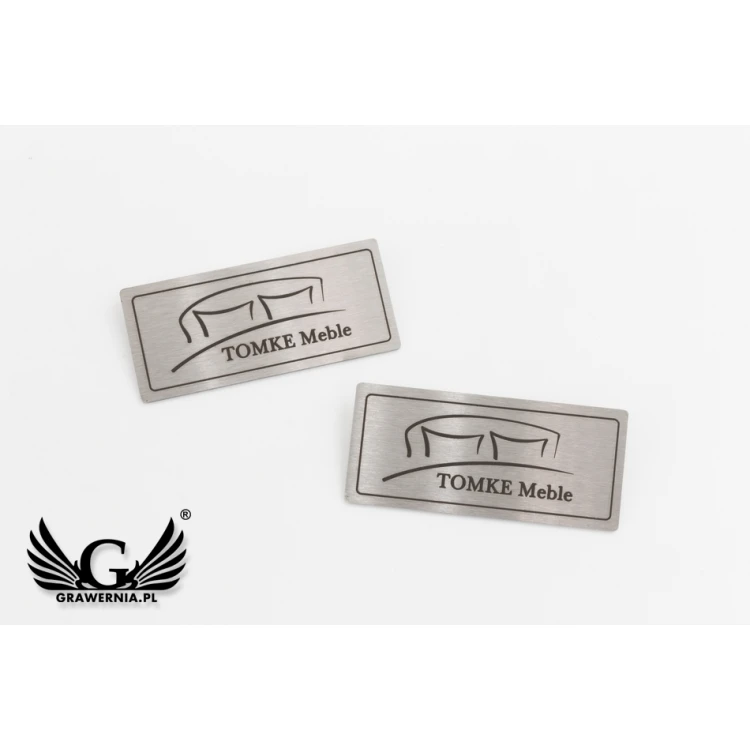 Engraved Steel Plate for Products - Size 52x23x1mm - TAB087