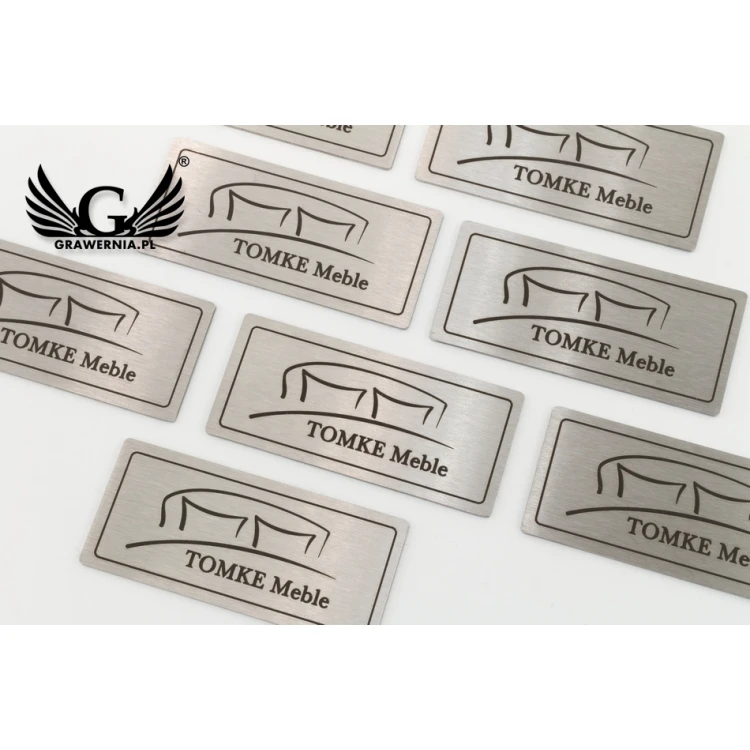 Engraved Steel Plate for Products - Size 52x23x1mm - TAB087