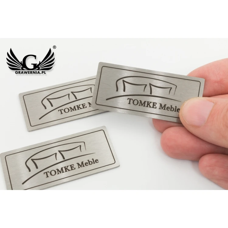 Engraved Steel Plate for Products - Size 52x23x1mm - TAB087