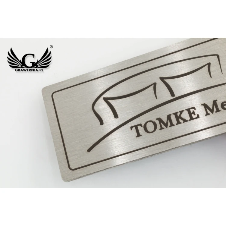 Engraved Steel Plate for Products - Size 52x23x1mm - TAB087