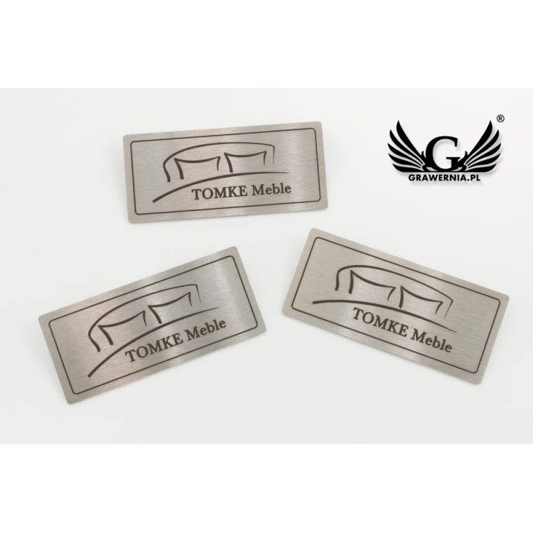 Engraved Steel Plate for Products - Size 52x23x1mm - TAB087