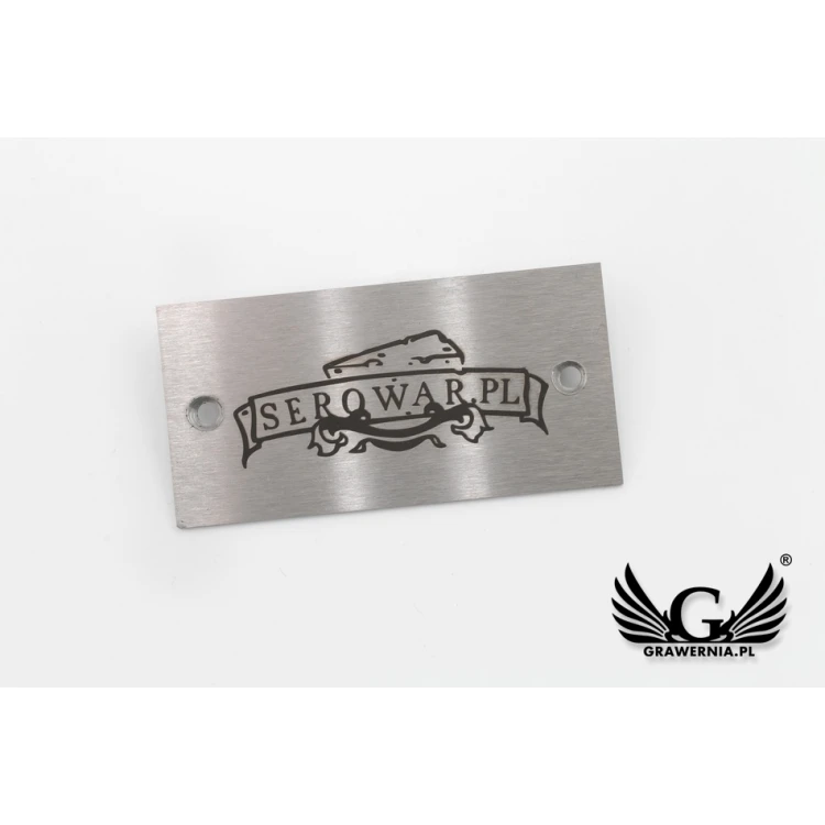 Steel plate for products - dim. 60x30x1mm - TAB088