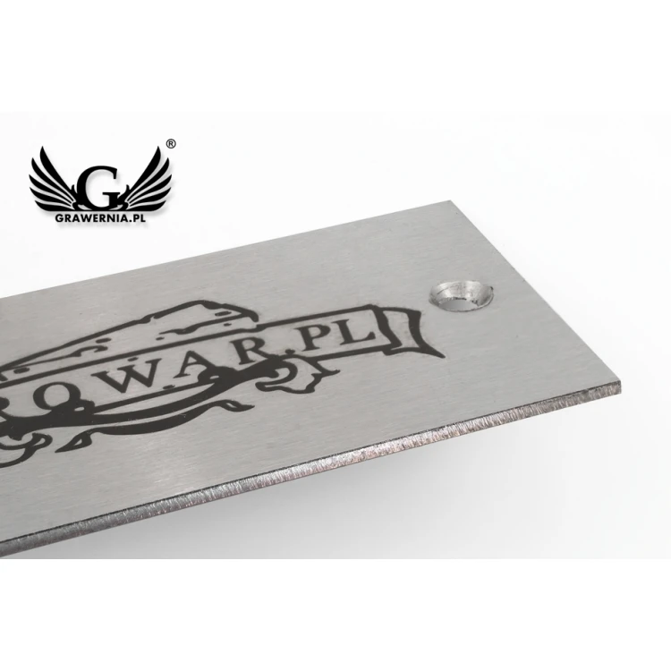 Steel plate for products - dim. 60x30x1mm - TAB088