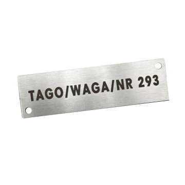 Steel plate for products - size 70x20x1mm