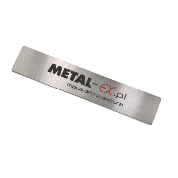 Steel plate for products - size 69x13.5x1mm - UV print
