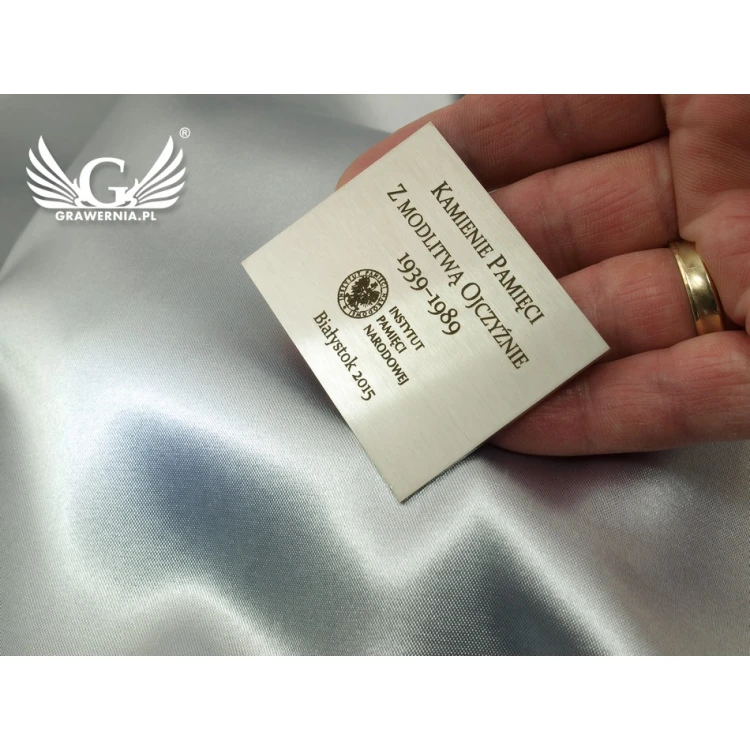 Souvenir Steel Plaque - size 45x60mm