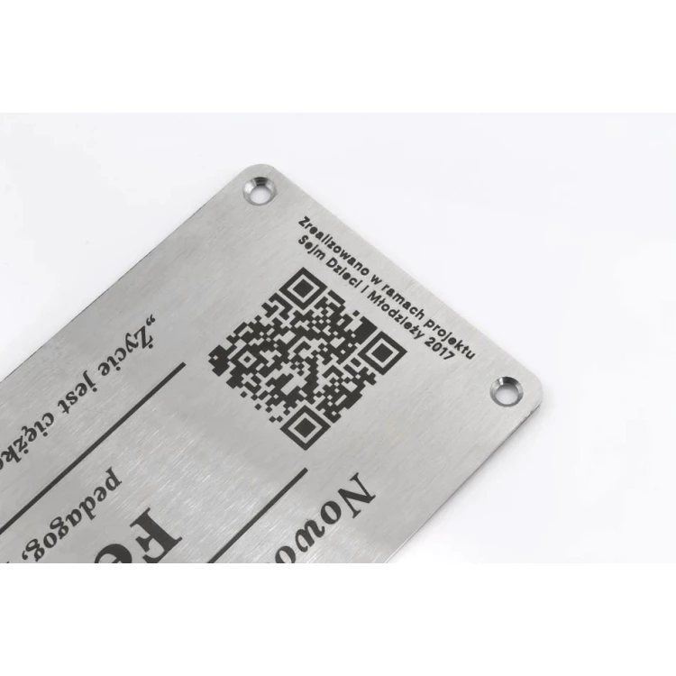 Souvenir Steel Plaque - size 200x75x1mm