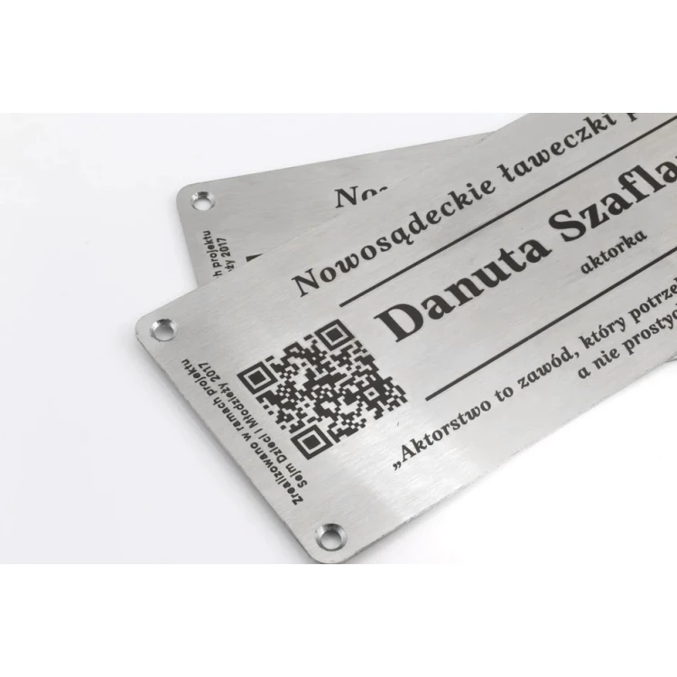 Souvenir Steel Plaque - size 200x75x1mm