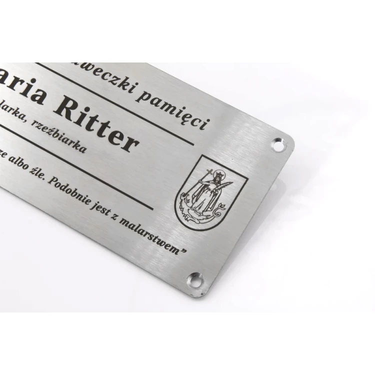 Souvenir Steel Plaque - size 200x75x1mm