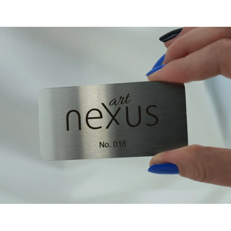 Steel Plate - Steel Business Card - Size 80x40mm - TAB257