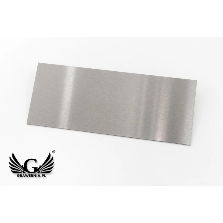 Steel plaque with custom engraving - size 200x80x2mm - TAB100