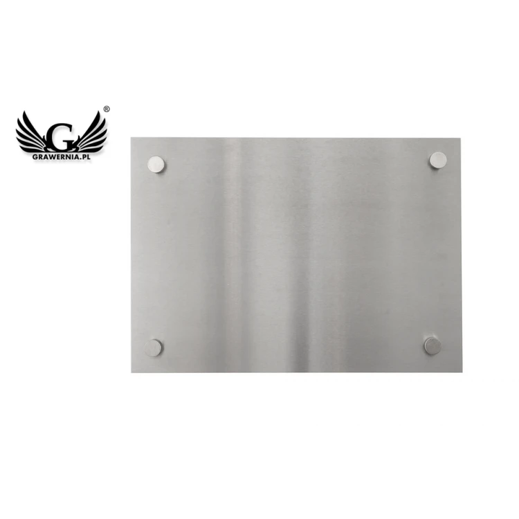 Steel plaque with custom engraving - size 297x210x2mm - TAB105