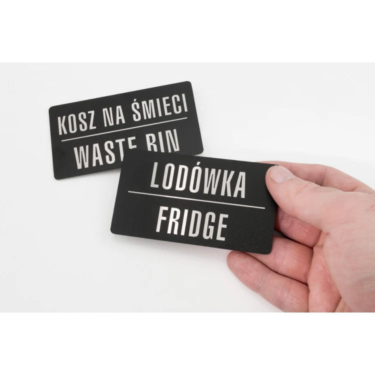 Steel plaque with any UV print - 90x50mm - TAB116