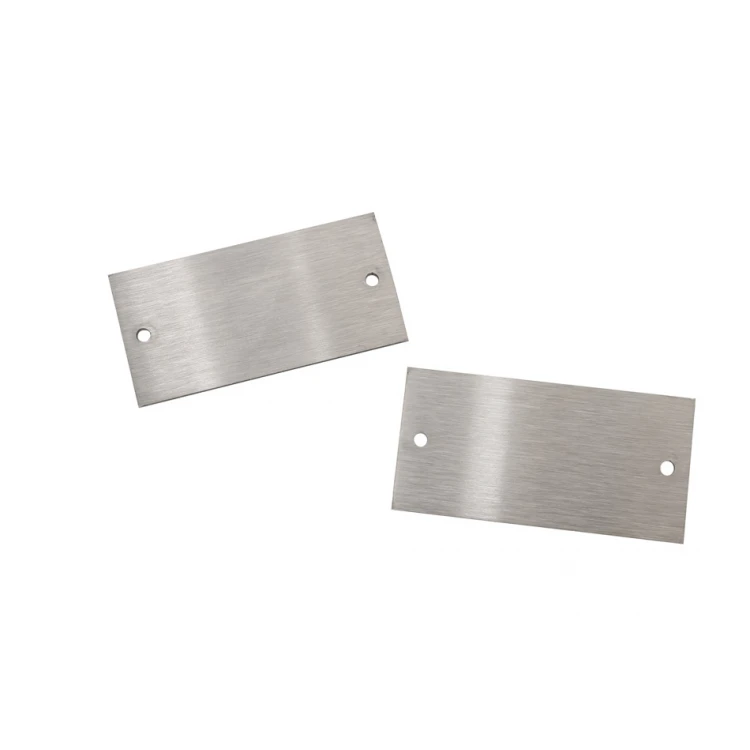 Steel plate with custom engraving - size 40x20x1mm - TS025