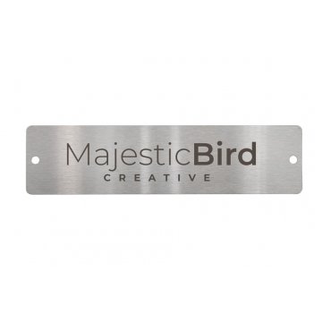 Steel plate with any engraving - size 140x35x1mm - TS011