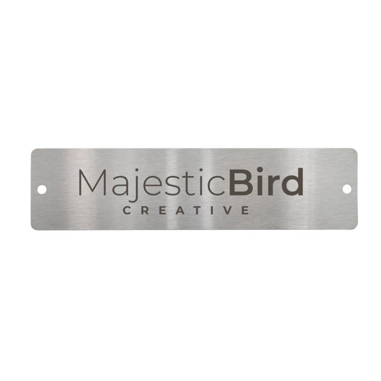 Steel plate with any engraving - size 140x35x1mm - TS011