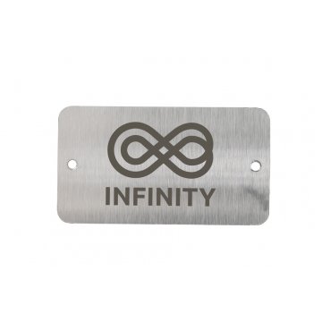 Steel plate with custom engraving - size 45x25x1mm - TS039