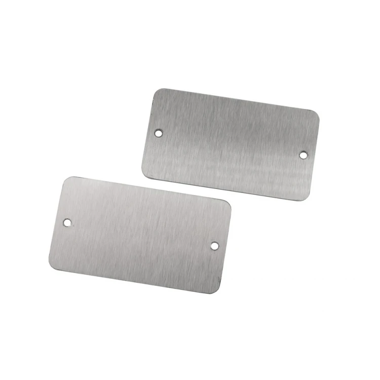Steel plate with custom engraving - size 45x25x1mm - TS039
