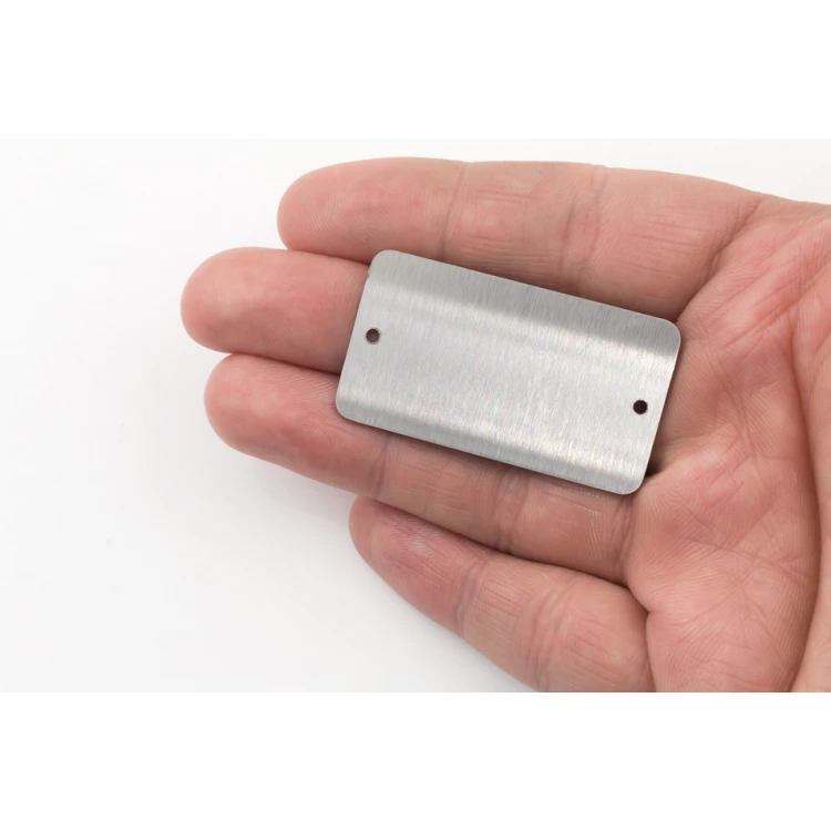 Steel plate with custom engraving - size 45x25x1mm - TS039