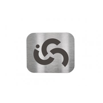 Steel plate with custom engraving - size 31x26x1mm - TS035
