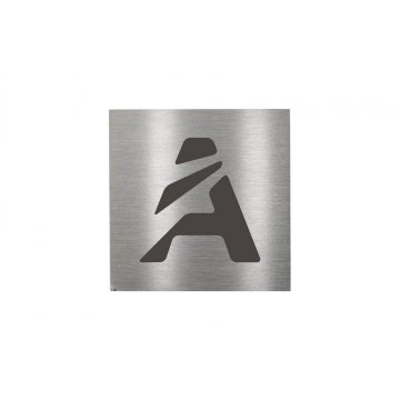 Steel plate with custom engraving - size 30x30x1mm - TS034