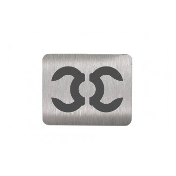 Steel plate with custom engraving - size 20x25x1mm - TS036