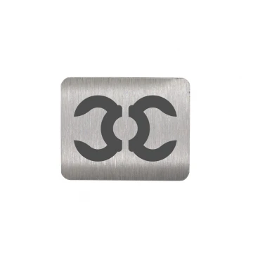 Steel plate with custom engraving - size 20x25x1mm - TS036