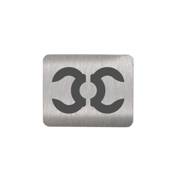 Steel plate with custom engraving - size 20x25x1mm - TS036
